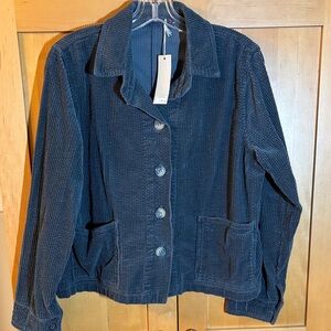 Cut loose L/S button down jacket.  Size S.